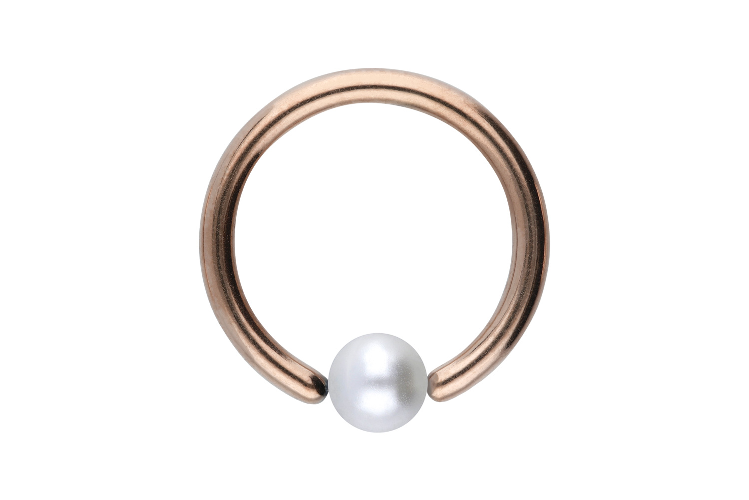 Chirurgenstahl Klemmkugelring Piercing SYNTHETISCHE PERLE
